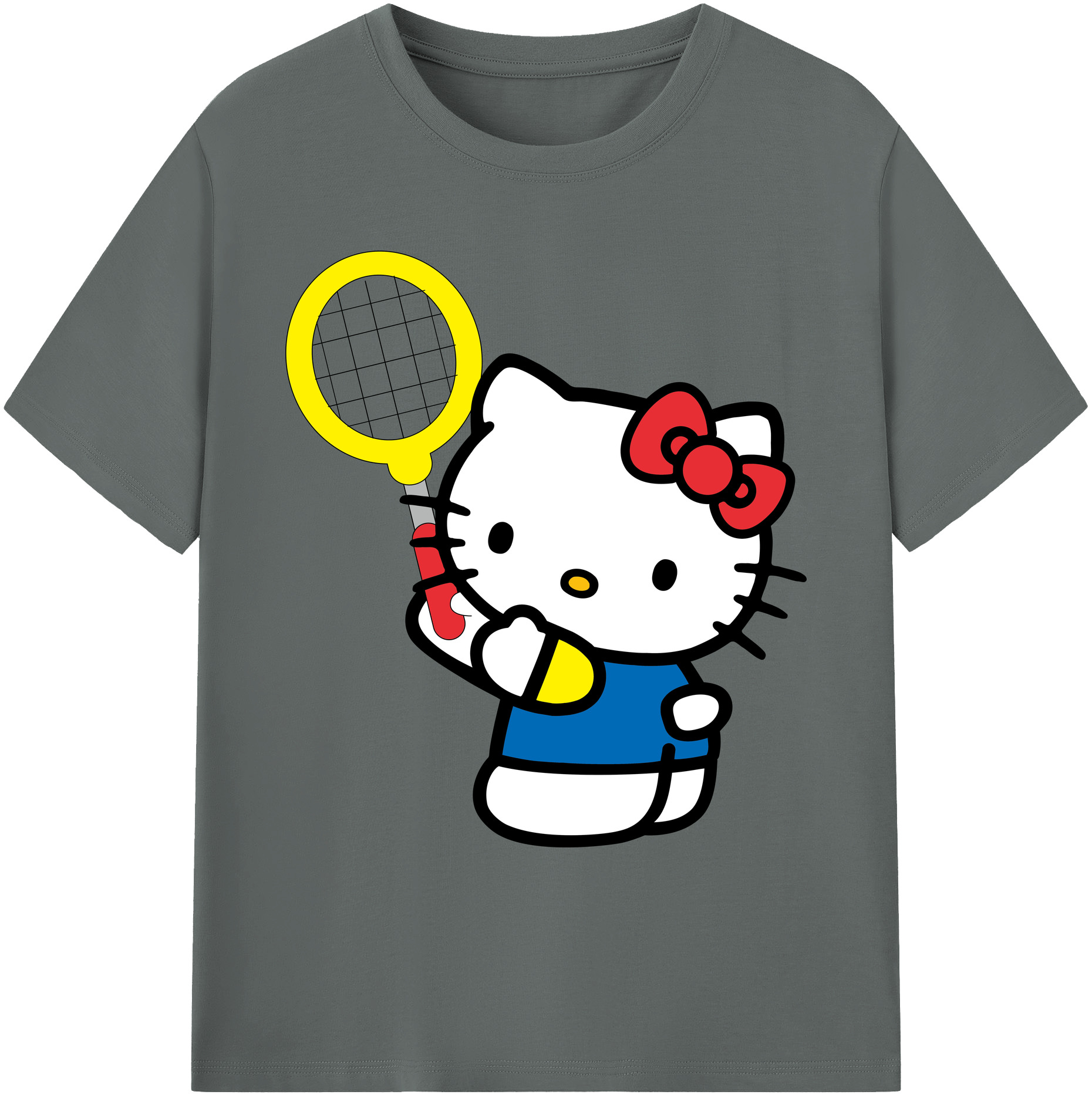（画像用） Hello Kitty ハローキティ 綿100％ メンズ半袖Tシャツ｜肌触りやわらか＆通気性